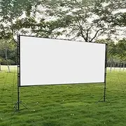 ASSYA Outdoor Projector Screen with Stand, Indoor Home Theater HD Projection Screen with Handbag, Suitable for Travel, Camping, Home,60 inches