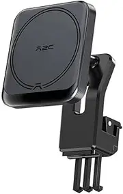 A2C Magnetic Tesla Phone Holder Car Mount for iPhone 16 15 14 13 12 Pro Max Plus Mini, Compatible with MagSafe Case, 360° Rotation Designed for Model 3 / Y - Black