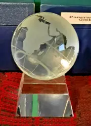 Paperweight 2 Piece World Globe On Stand Figurine New In Box 3.5" Collectibles