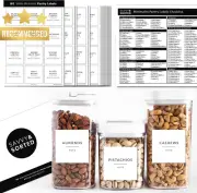 Pantry Labels, 180 Pcs, Minimalist, for Jars, Containers, Storage Bins