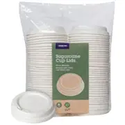 J.Burrows Sugarcane Lids 90mm 80 Pack