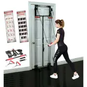 Tower 200 Door Gym Full Body Workout System - Handles, Ankle Straps - Bar