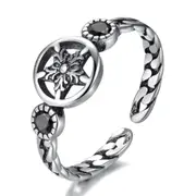 3PCS Copper Ring Fashion Woman Jewelry Retro Simple Adjustable Star Ring