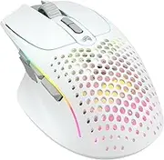 Glorious Gaming Model I 2 Wireless Gaming Mouse - Hybrid 2.4Ghz & Bluetooth, 75g Superlight, 9 Buttons (2 Swappable), RGB, PTFE Feet, MMO/MOBA/FPS, Long Battery Life, Side Thumb Rest - White
