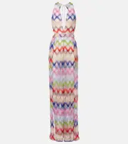 [Missoni] Missoni Zigzag lamé jumpsuit UK 6 multicoloured
