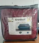 NEW~GRANBEST~High Stretch Love Seat Cover Water Repellent BURGUNDY