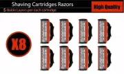 8 Shaving Razor Cartridges Blade compatible with gillette fusion proglide power