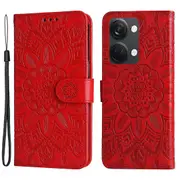 For OnePlus Nord 3 5G/Ace 2V Sunflower Imprinted PU Leather Cover Anti-drop Wallet Stand Phone Case
