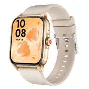 Smartwatch 1.85inch Bluetooth Call Heart Rate Sleep Monitor Active Fitness Tracker for iOS Android-Gold