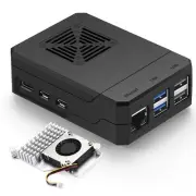 Case for Raspberry Pi 5 Case for Raspberry Pi Pi 5 4 Pin PWM Fan ABS Case wit...