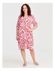 [Taking Shape] Tulip Natural Print Dress in Multi