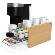 20 K-Cup Coffee Pod Holder – 2-Tier Sliding Drawer Drawer - K Cup Natural