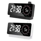 LCD Digital Alarm Clock Adjustable Brightness Temperature Display Table Clock