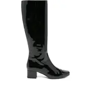 [Carel Paris] Carel Paris 50mm Leather Square-toe Boots 40 IT BLACK