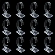 12PCS Transparent C-Ring Watch Display Stand Clear Plastic