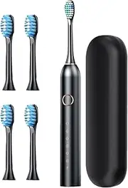 Electric Toothbrush,Electric Toothbrush With Case - Rechargeable 40000 VPM 6 Modes 2-Minute Smart Timer Fast Charge Lasts 180 Days Toothbrush For Adults
