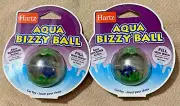 Hartz Aqua Bizzy 2" Dia. Ball Cat Toy - 2 Pack - Fill with Water - 032700109714