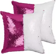 Sublimation Sequin Pillow Blank6x16 2PCS Hot Pink Reversible Sequin Pillow cases