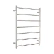 Radiant Low Voltage Brushed Satin 600 x 800mm Round Heated Towel Rail (Right Wiring) 12V-BRU-RTR01RIGHT