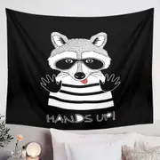 Funny Cute Prisoner Raccoon Tapestry