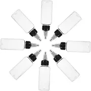WOFASHPURET 10pcs Plastic Paint Bottles with Caps Transparent Artist Palette Containers for Paint Oils Glue Ink for Airbrush Model Painting Cake Decorating