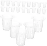 TOYANDONA 50Pcs Hydroponic Net Pots Reusable Plastic Slotted Mesh Cups for Hydroponics for Growing Vegetables Fruits and Flowers Deep Baskets for Optimal Root Development
