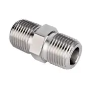 FITOK Pipe Fitting Hex Nipple 1 1/2 Male NPT 316 SS 5000 psi, SS-PHN-NS24