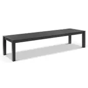 Santorini Large 3.55m Outdoor Rectangle Aluminium Dining Table 3.55m - Charcoal