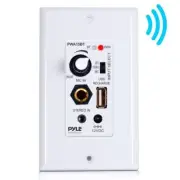 Pyle Wall Plate Amplifier Sound Control W/Aux & Microphone In. USB Charging Port