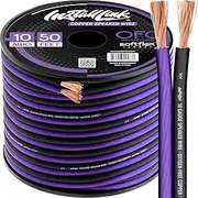 Install Link 10 AWG Gauge Speaker Wire Cable (OFC) Stereo, Car or Home Theater (50 Feet)
