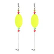 Fishing Floats Rigs 10 Inch, 2 Pack Oval Fishing Bobber, Yellow
