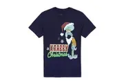 SpongeBob SquarePants Mens Squidward Christmas T-Shirt (Navy) - UTNS7364