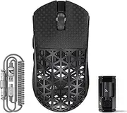 ATTACK SHARK R5 Ultra Carbon Fibre Gaming Mouse, 39g Superlight, 8000Hz Wireless Mouse, 42000 DPI, PAW3950MAX Sensor, Nordic 52840 MCU, Bluetooth/2.4G/Wired, with Coiled Cable, PC/Mac, Black