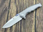 YANGGE Folding Knife M390 Blade titanium alloy Handle Pocket Knife YG004-Sand