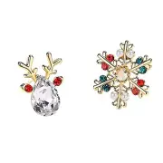 Christmas Elks Snowflake Earrings Christmas Earrings Alloy Fun Christmas