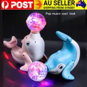 Electric Rotating Light Up Dolphin Toy Educational Toy Musical Lighting Kid Gift