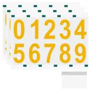 3 Sheets/30 Pcs 4 Inch 0-9 Vinyl Reflective Mailbox Numbers for Outside, Gold