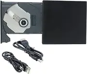 External DVD Drive, USB 2.0 24X High Speed, Low Noise, Stable DVD for Laptop Desktop and OS X