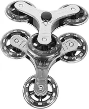 GANAZONO 1 Pair Trolley Triangular Wheel Hand Trunk Replacement Wheel Hand Truck Dolly Replacement Shopping Trolley Wheels Shopping Cart Attachment Dolly Stainless Steel Silver