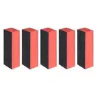 5pcs Nail Buffer Block 60/80/80 3 Sided Grit Nail Files for Nail Buffing, Orange
