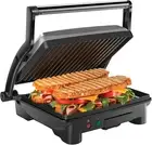Chefman Panini Press Grill and Gourmet Sandwich Maker Non-Stick Coated Plates, O