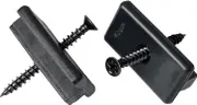 100 Pieces WPC Clips, 6mm Plastic Decking Clips for WPC/BPC Slats, Hidden Fixing with T-Clip + Screws (Black)