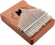 Kisangel Beginner-friendly 21-key Thumb Piano Compact Portable Music Tool for Home Travel Made of Wood
