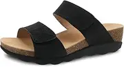[Dansko] Maddy Slip-On Wedge Sandal for Women –Comfortable Wedge Shoes with Arch Support –Fully Adjustable Straps with Hook & Loop Closure–Versatile Casual to Dressy Footwear –Lightweight Rubber Outsole