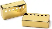 Alnicov Set Of 2 Humbucker Guitar Pickup Covers Brass Pickup Covers 50MM/52MM Pole Spacing Fits For Gibson Les Paul Guitar,Gold