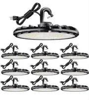 100W 10 Pack LED UFO LED High Bay Light, 1100lm/W, 120VAC, 5000k Daylight