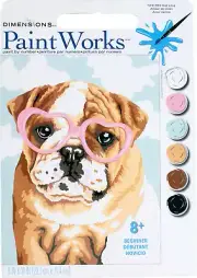 , Dog Love, Paintworks Paint by Numbers Kit for Kids and Adults, 8'' X 10'