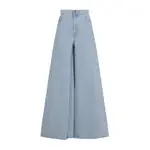 [Max Mara] Max Mara-Clear Light Blue Cotton Affari Wide Leg Jeans-Donna 42 IT