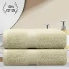 JustLINEN Jumbo Large Bath Sheets 2 Pack 90 x 180 cm 100% Cotton 550GSM (Linen)