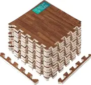 EVA Interlocking Mats, Puzzle Floor Tiles, Foam Floor Padding with Border for Fu